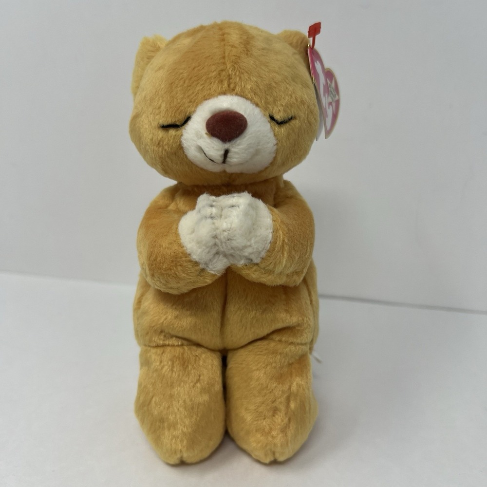 TY Hope Praying Bear Beanie Baby 1999 6" Plush Stuffed Animal Rare Collectible